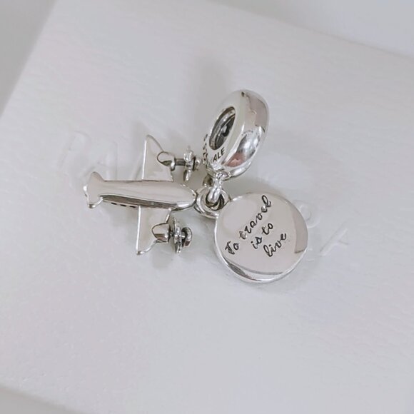 Pandora Propeller Plane Dangle Charm S925 Silver with box - Picture 2 of 7
